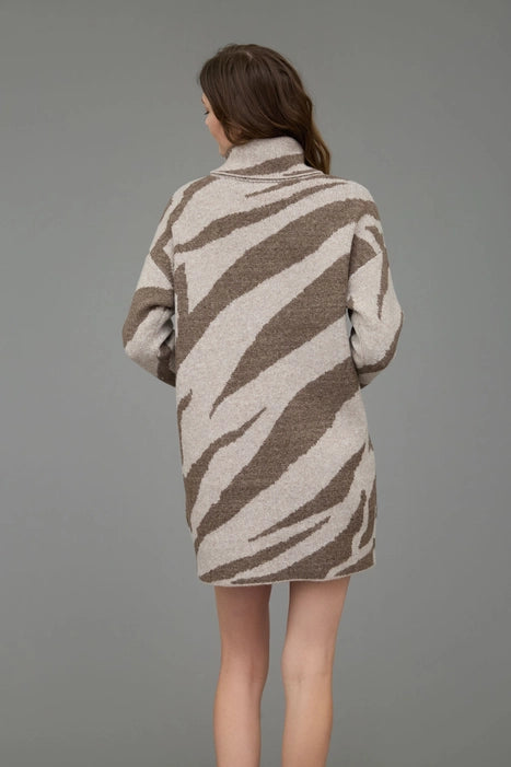 Zebra Sweater Dress