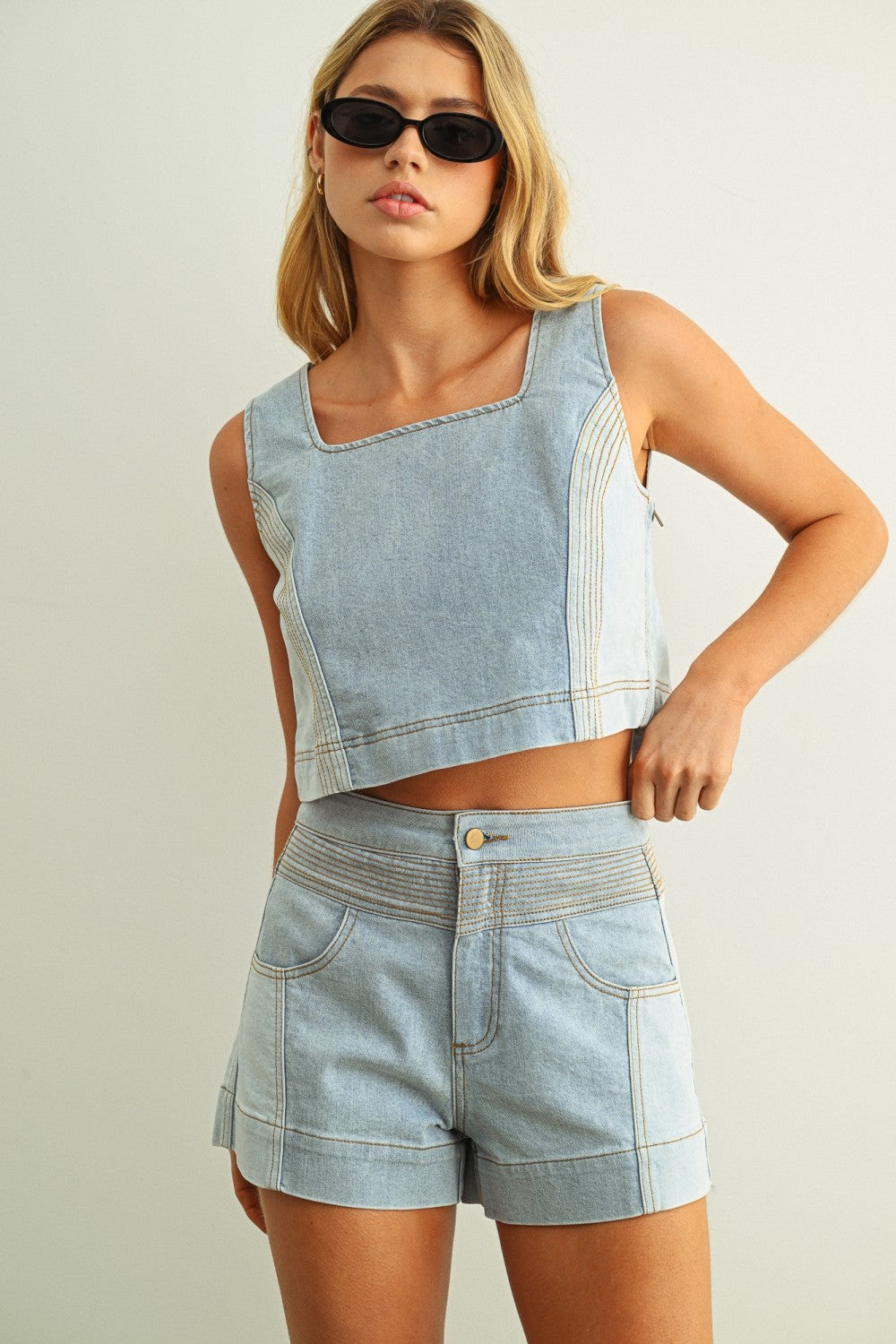 Mix It Up Denim Top