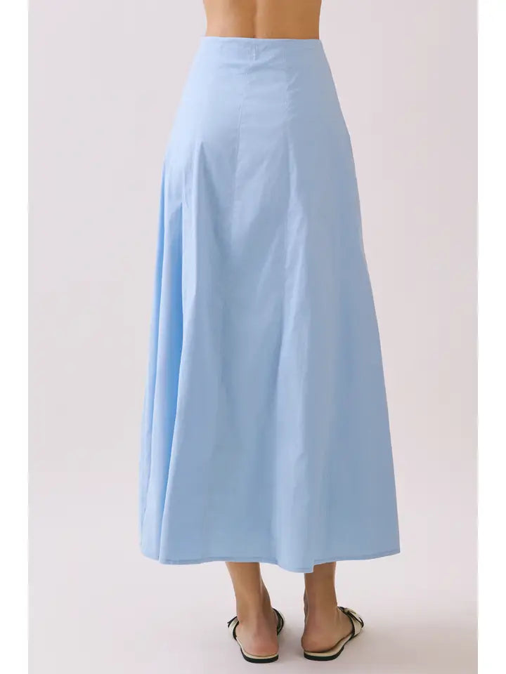 Sky Topstitch Skirt