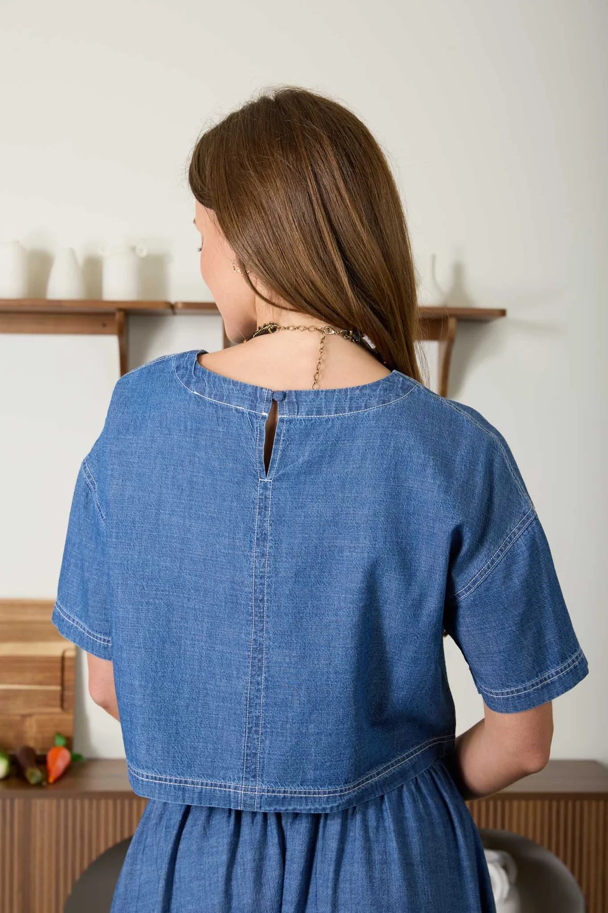 Boho Denim Top