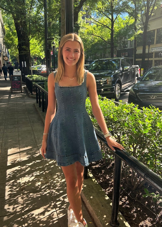 Denim Flare Dress