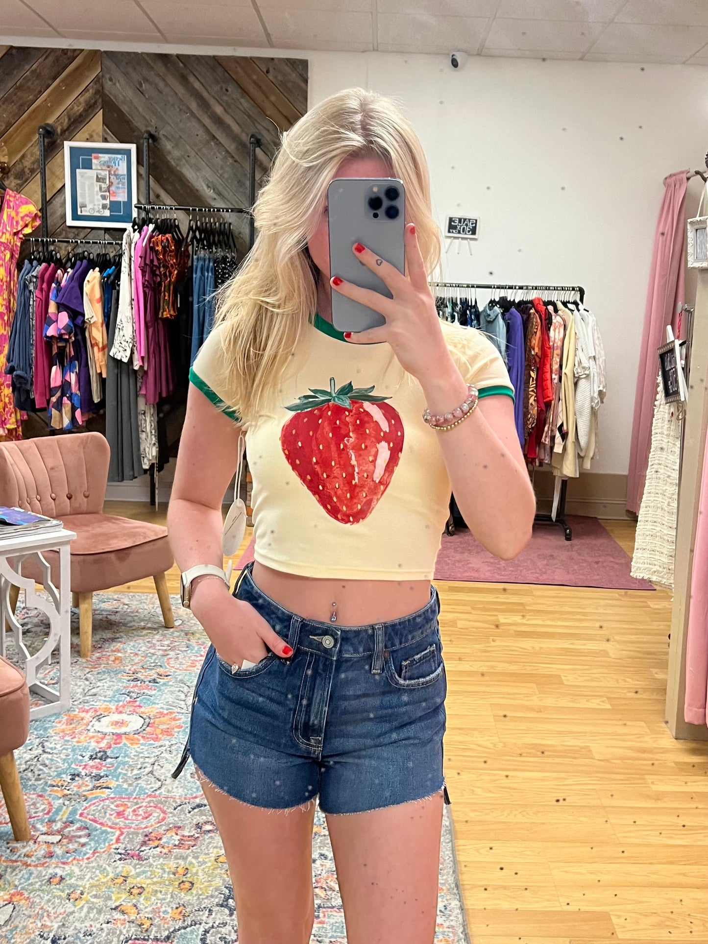 Strawberry Crop Top