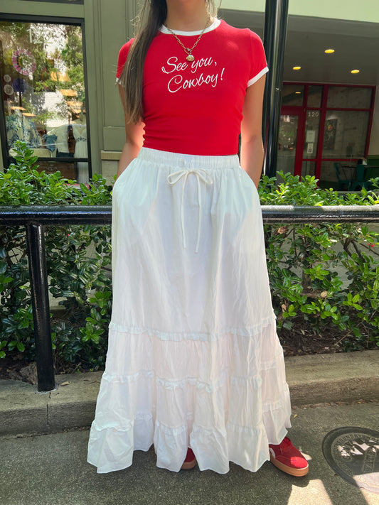 Frill Maxi Skirt