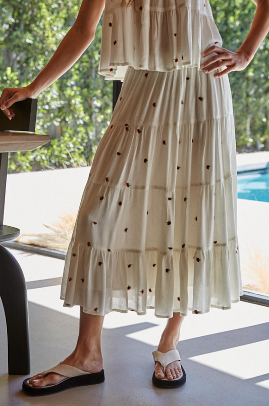 Woven Berry Skirt