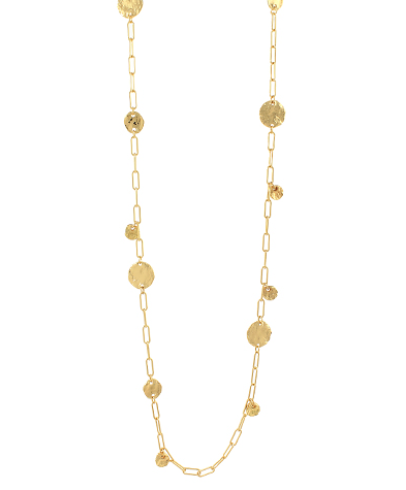 Hammered Long Necklace