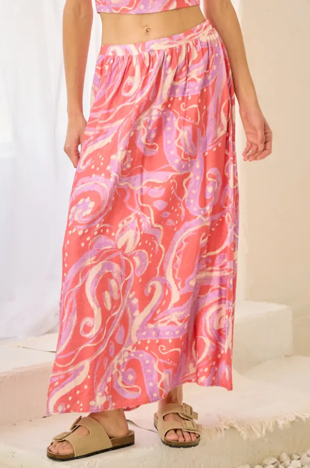 Coral Maxi Skirt