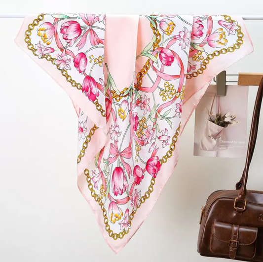 Pink Chain Scarf