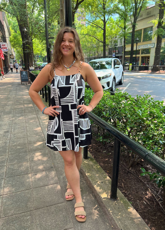 Geometric Mini Dress