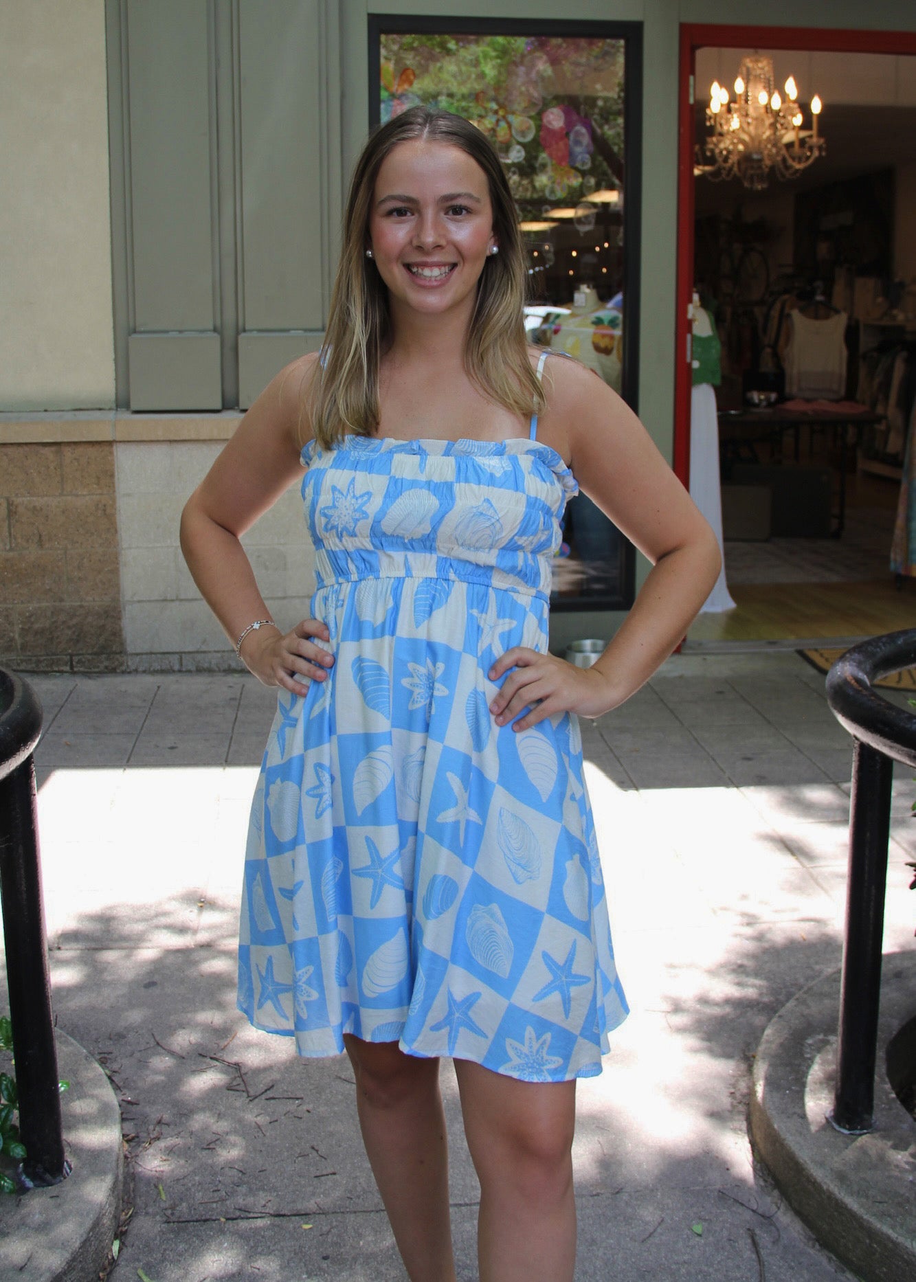 Shell Strap Mini Dress