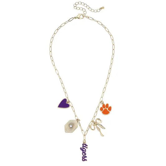Paperclip Clemson Necklace