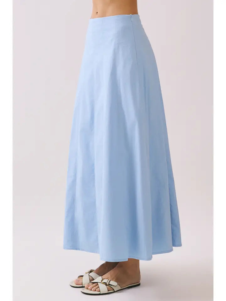 Sky Topstitch Skirt