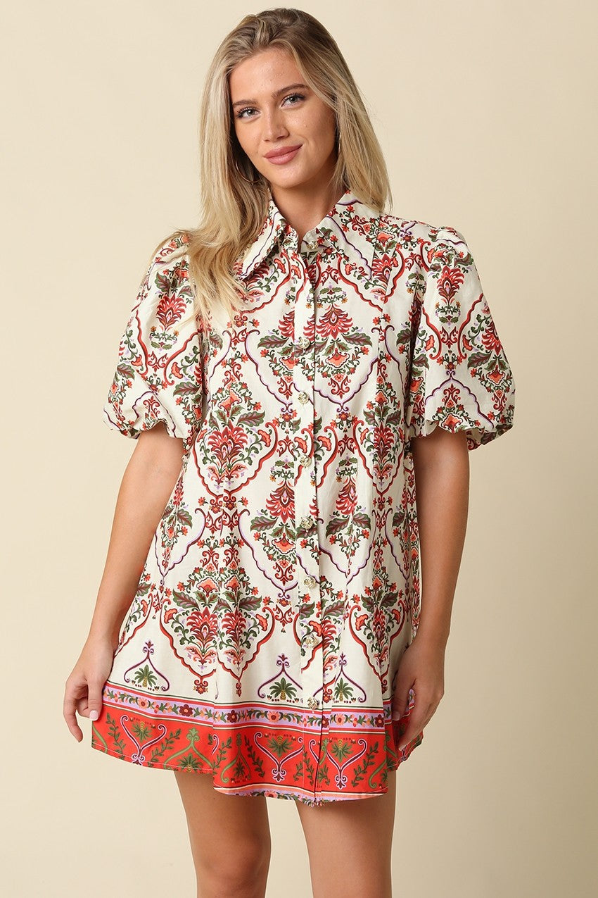Mary Print Dress