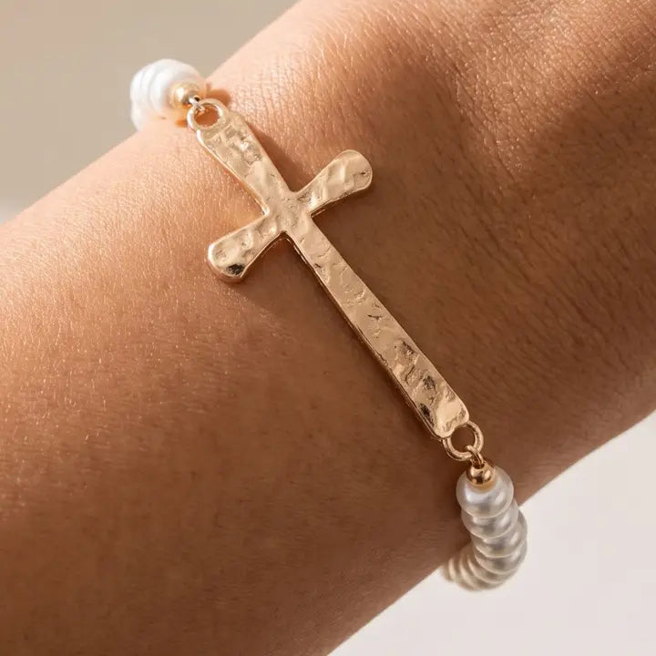 Sideways Cross Bracelet