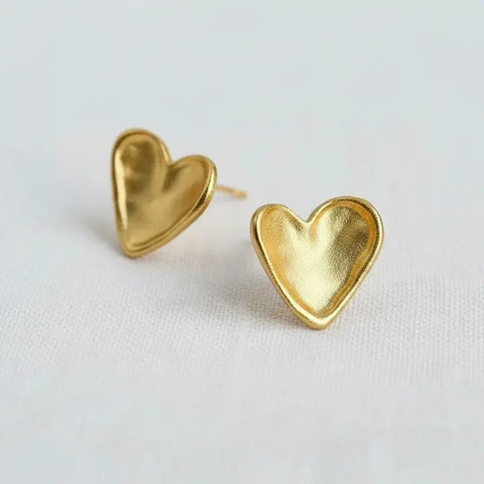 Vintage Heart Studs