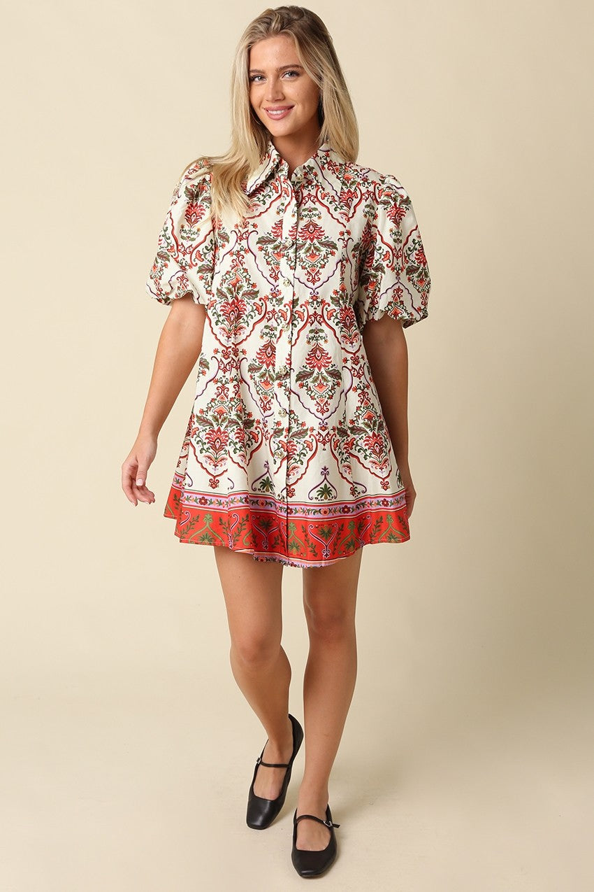 Mary Print Dress
