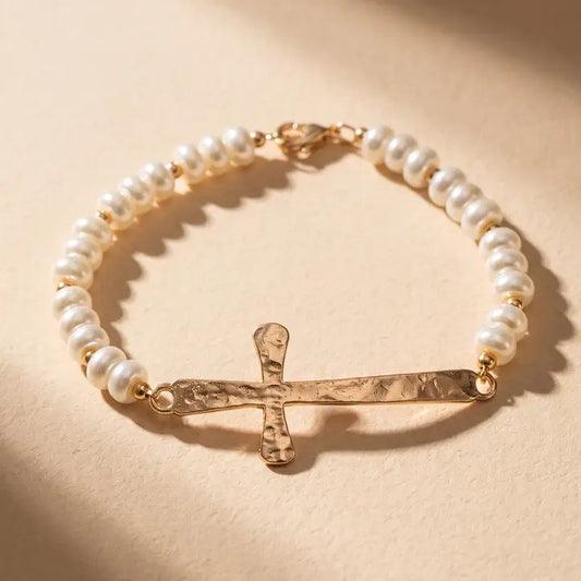 Sideways Cross Bracelet