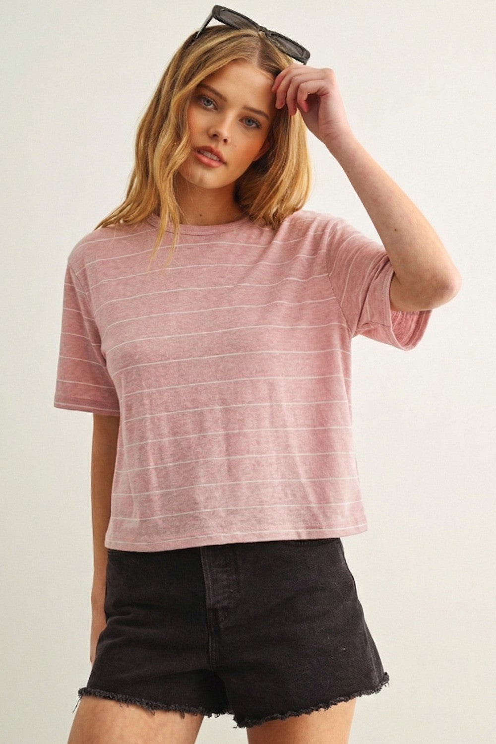 Baby Pink Linen Top