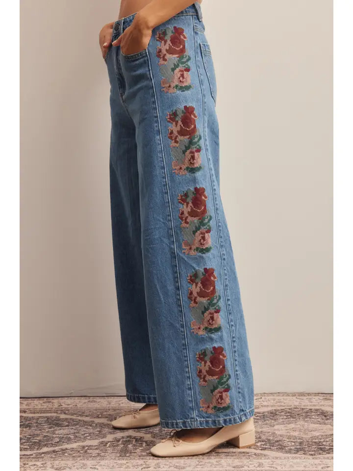 Floral Love Jeans